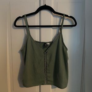 Green crop top
